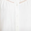 Blouse ajour&eacute;e col v manches longues ecru femme