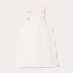 Robe salopette en jean blanc femme