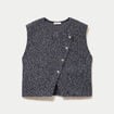 Gilet sans manches gris fonc&eacute; femme