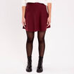 Jupe &eacute;vas&eacute;e en maille bordeaux femme