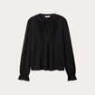 Blouse manches longues noir femme