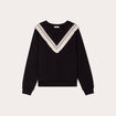 Sweat avec franges noir femme
