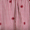 Blouse vichy brod&eacute;e rouge femme