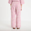 Pantalon large taille standard rose clair femme