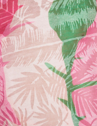 T-shirt manches courtes rose fushia femme