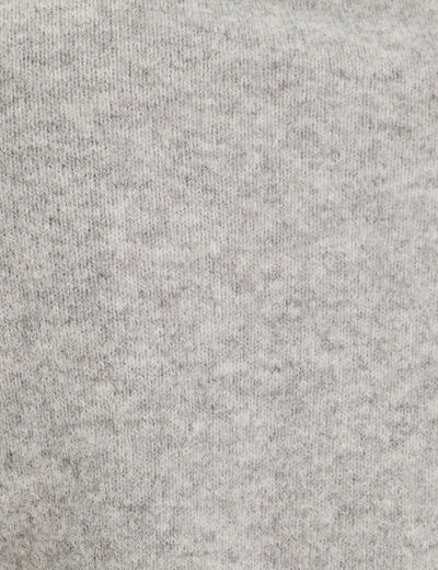 Pull col montant gris foncé femme