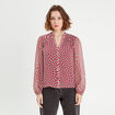 Blouse manches longues rouge femme