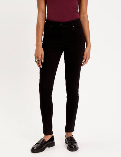 Jeans skinny push-up denim noir femme