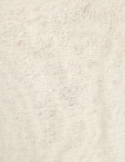 T-shirt manches courtes ecru femme