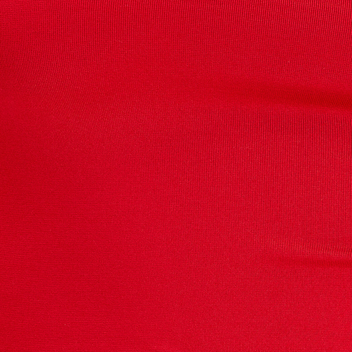 T-shirt col bardot rouge femme