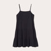 Robe évasée bretelles noir femme