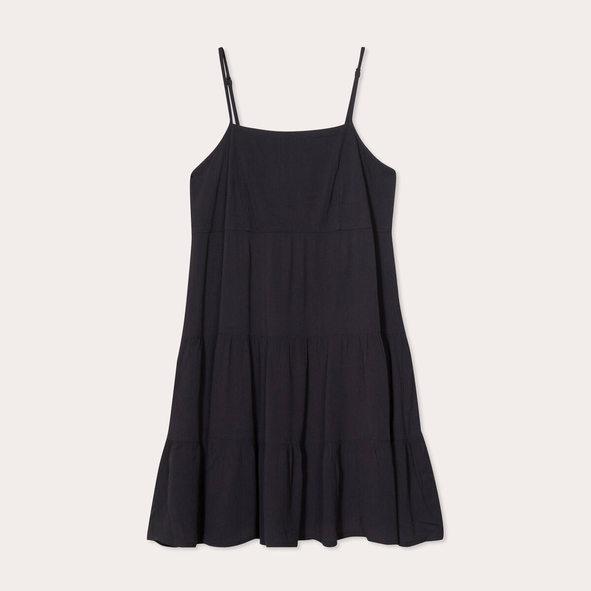 Robe évasée bretelles noir femme