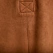 Robe droite 3/4 manches courtes daim marron femme