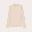 T-shirt manches longues côtelé sable femme