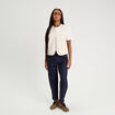 Jeans chino avec ceinture denim brut femme