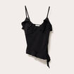 Débardeur asymétrique noir femme