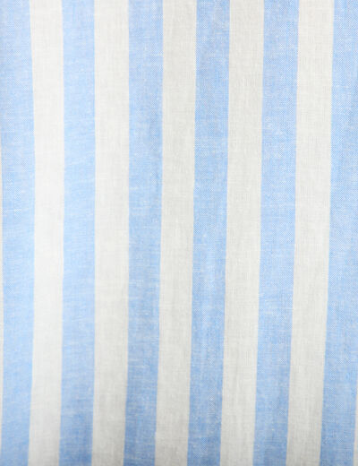 Blouse col V manches 3/4 bleu pastel femme
