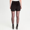 Jupe-short moulante velours noir femme
