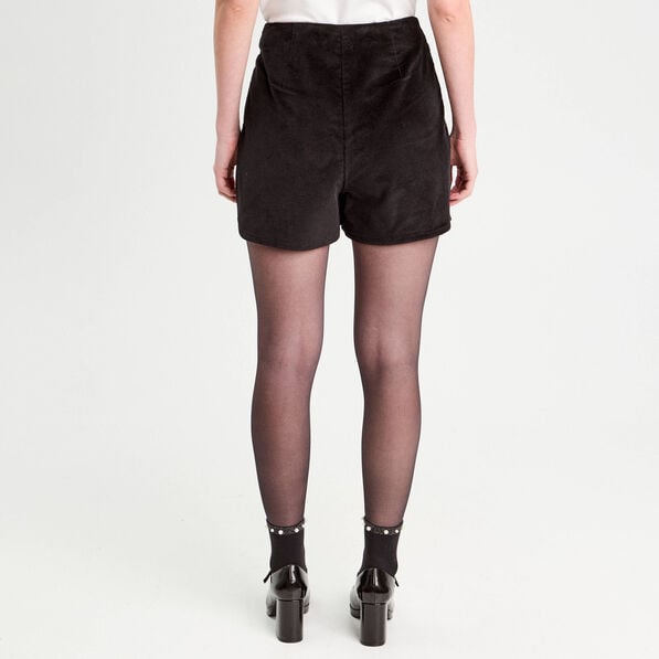 jupe short moulante velours noir femme Jupe-short moulante velours noir femme