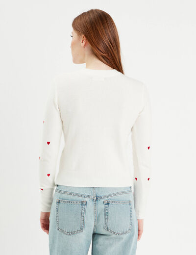 Pull manches longues rouge femme