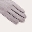 Gants avec boutons gris foncé femme