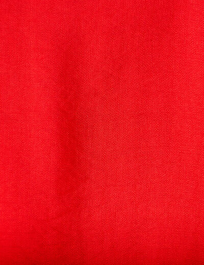 Chemise droite manches courtes rouge femme