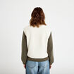 Gilet sans manches effet polaire ecru femme