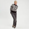 Pull col montant blanc femme