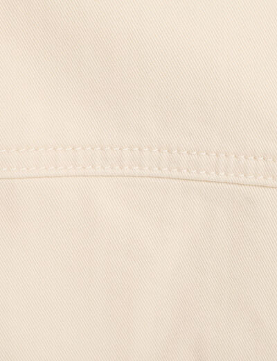 Veste droite col montant ecru femme