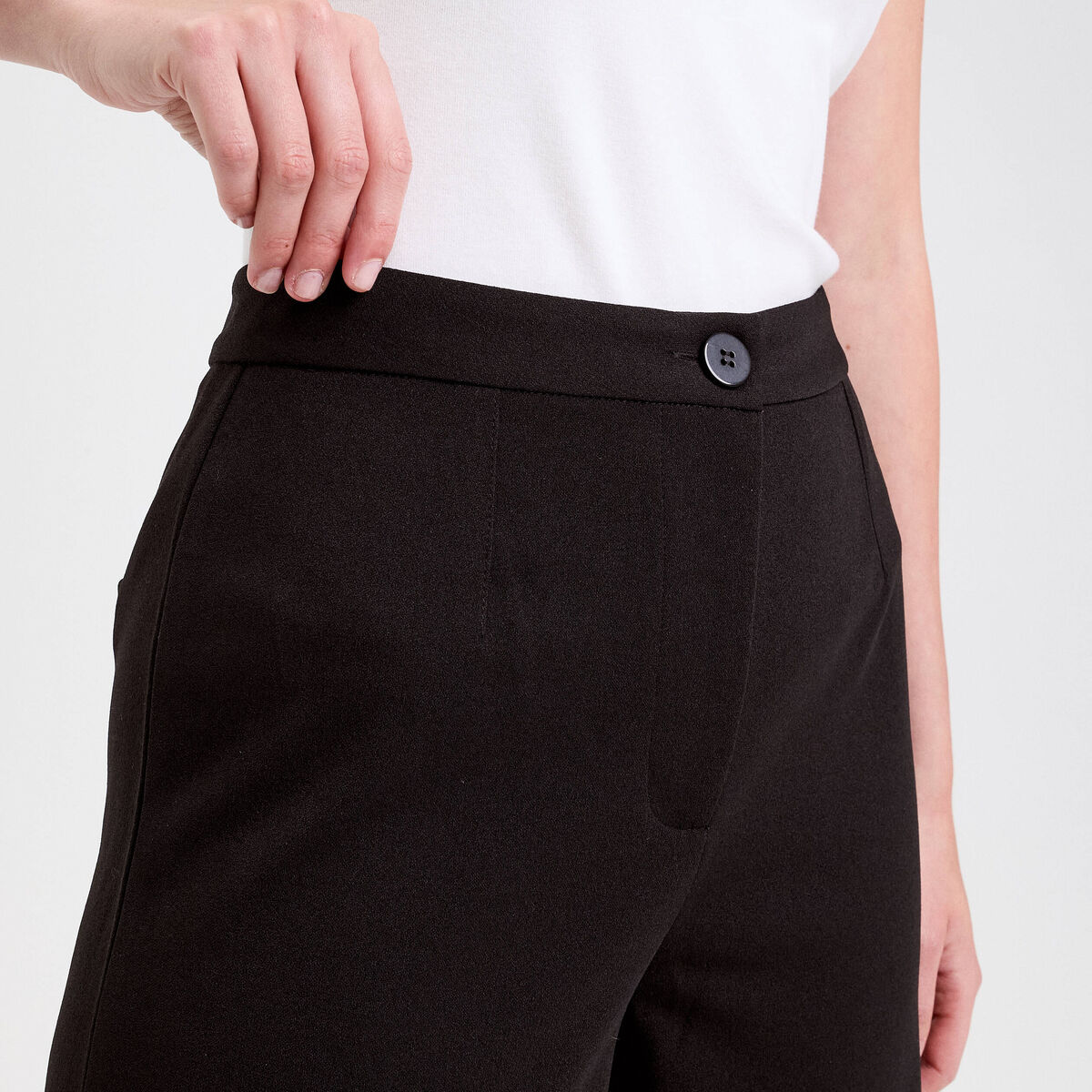 Pantalon large noir femme