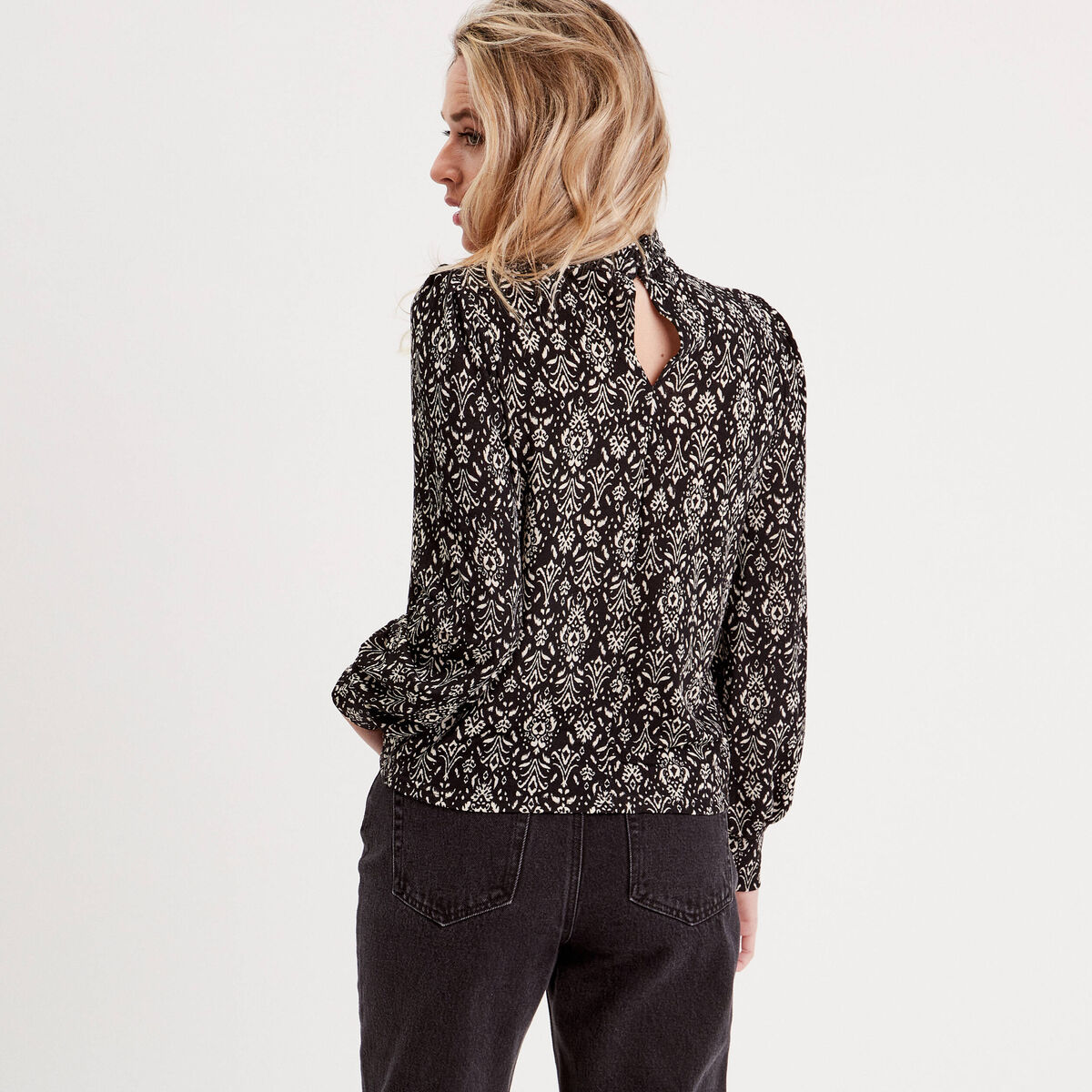 T-shirt manches longues noir femme