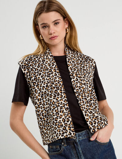Gilet sans manches matelassé blanc femme