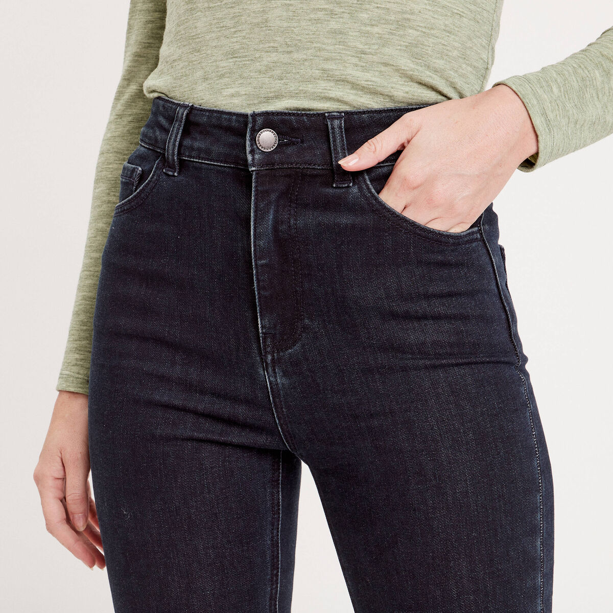 Jeans thermique skinny denim brut femme
