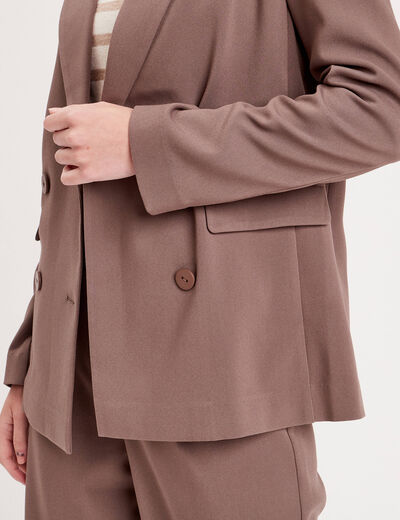 Veste esprit blazer droite taupe femme