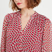 Blouse manches longues rouge femme