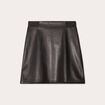 Jupe droite simili cuir noir femme