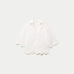 Chemise droite col classique manches 3/4 ecru femme