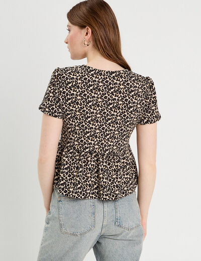 Blouse avec noeuds blanc femme