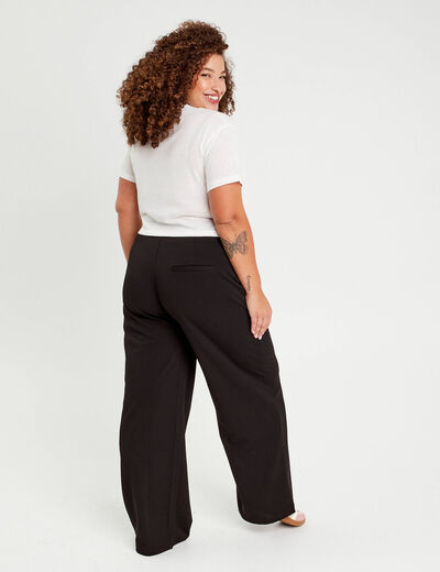 Pantalon large noir femme