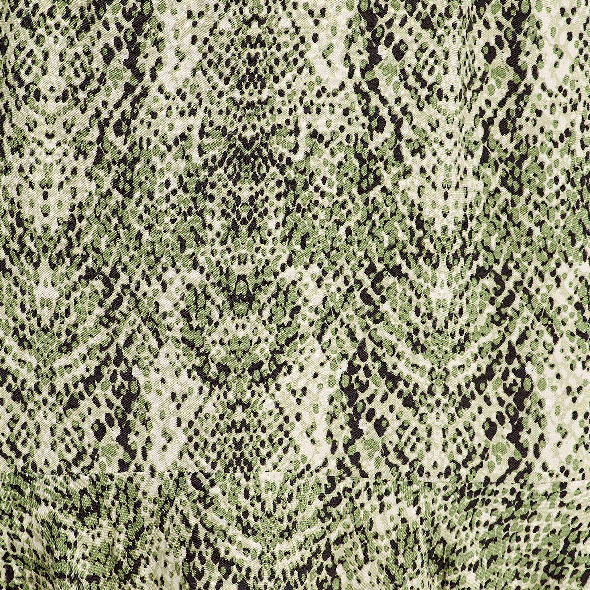 Jupe courte évasée vert kaki femme