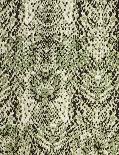 Jupe courte évasée vert kaki femme