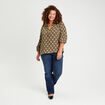 Blouse manches 3/4 vert femme