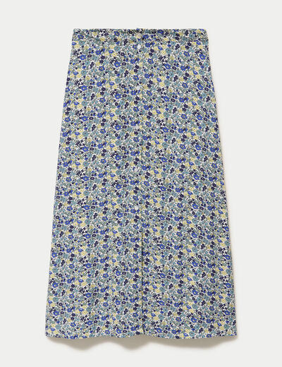 Jupon &eacute;vas&eacute; longueur maxi blanc femme