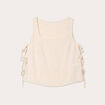 Débardeur noeuds côtés beige femme