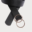 Ceinture avec boucle noir femme