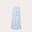 Robe longue évasée bretelles blanc femme