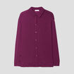 Chemise manches longues prune femme