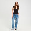 Body manches courtes noir femme