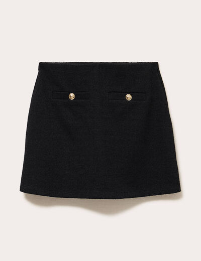 Jupe-short courte noir femme