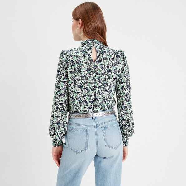t shirt manches longues vert femme T-shirt manches longues vert femme